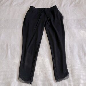 VICTORIA Sport Black Joggers With Mesh Details Size XS